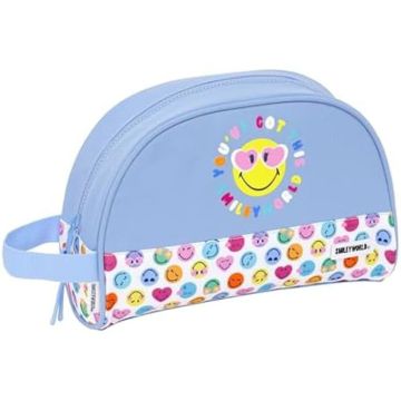 Trousse scolaire - SAFTA - SMILEY WORLD JOYFUL - Tissu souple - Adaptable au chariot - Zippée
