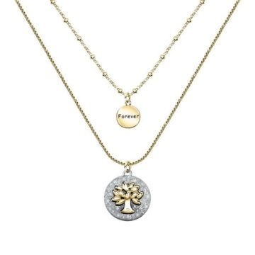 Collier - LA PETITE STORY - 232193 - Métal Bicolore - Jaune - Arbre de Vie