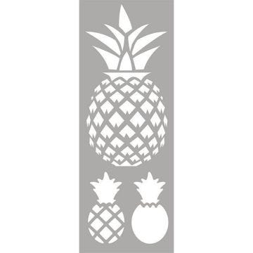 Pochoir - Graine créative - Ananas - 15 x 40 cm - Plastique - Découpe laser