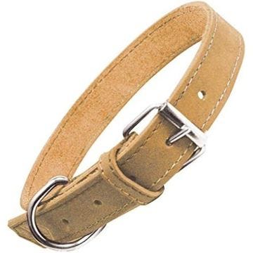 Collier - GLORIA - Nubuck - Jaune - Ajustable - Anneau en D