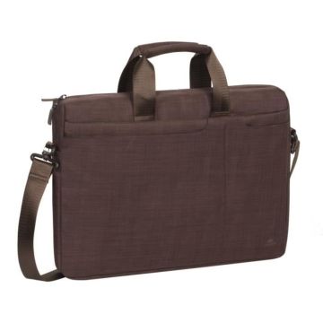 RIVACASE 15,6“ Sacoche Notebook/ Laptop / Ordinateur Portable Sac à Main/ Sac à Bandoulière multis-poches Série Biscayne – Marron