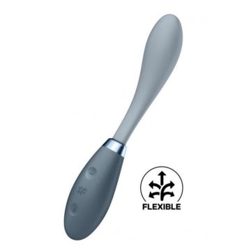 Vibromasseur - Satisfyer - G-Spot Flex 3 - Flexible - 2 moteurs - Couleur gris