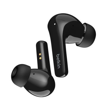 Écouteurs sans fil - Belkin - SOUNDFORM Flow - Noir - Résistant à l'eau - Suppression de bruit active