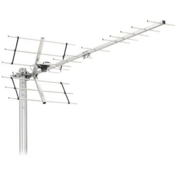 Triax DIGI 18 Antenne TV 14 dBi, 12,5 dBi (pour 602 MHz), 10,7 dBi (pour 694 MHz), 11,3 dBi (pour 474 MHz) extérieur