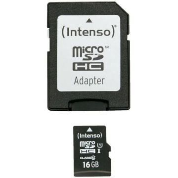 Carte mémoire microSDHC INTENSO 16GB UHS Class 1 - Noir