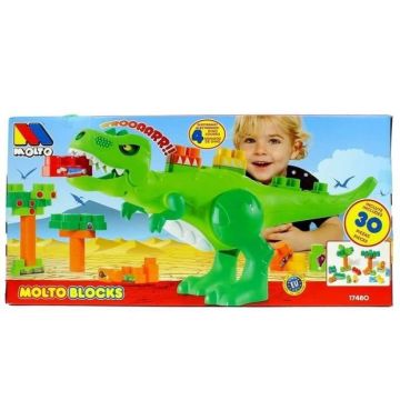Jeu de construction - Molto - 122015 - Dinosaure - 30 blocs - Sons de dinosaures