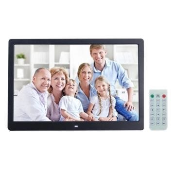 Cadre Photo Numérique LED Tft 15 Pouces Lecteur Vidéo MP3 Port Carte SD USB Noir YONIS