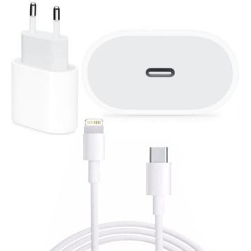 Adaptateur 20W + Chargeur Cable USB-C Rapide Pour Iphone 14-13-12-11-XR-Xs-Max-8-7 - Yuan Yuan
