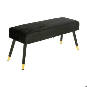 Banquette "Salome" noir - velours - Noir - Atmosphera createur d'interieur