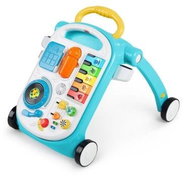BABY EINSTEIN Pousseur et Table d’Eveil 4 - Mix ‘N Roll, Musique et Lumières, Jouets interactifs