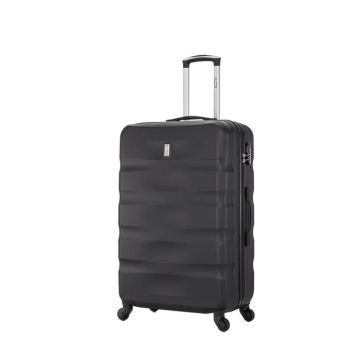 CELIMS - Grande Valise de Voyage Rigide à 4 roulettes Légère | Valise Soute Avion 23kg | Valise Grande Taille 75cm | Noir