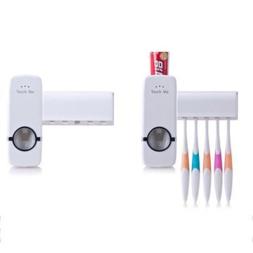 Distributeur Automatique Dentifrice Porte Porte-brosse à dents - Blanc