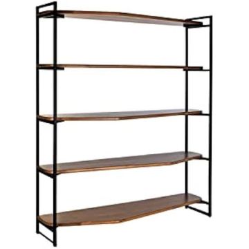 Étagère - DKD Home Decor - Standard - Métal et bois - Noir - 150x40x181 cm