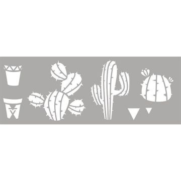 Pochoir 15 x 40 cm Cactus - Graine créative {couleur}