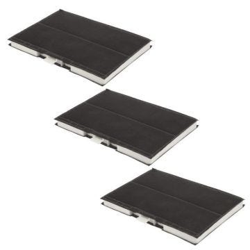 Lot de trois filtres de charbon actif - Hotte - BOSCH, CONSTRUCTA, NEFF, SIEMENS, VIVA (142996)