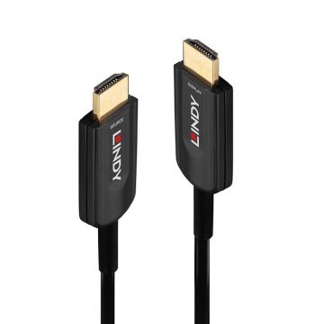 LINDY Câble HDMI 2.1 Ultra HighSpeed hybride fibre 8K 60Hz HDR10+ 15m