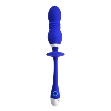 Vibromasseur - Evolved - Balle de Jeu - Bleu - Étanche - 5 vitesses de vibration - 5 vitesses de poussée