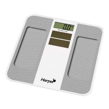 Pèse personne solaire - Harper - SOLARSCALE blanc - Capacité 150kg - Ecran LCD 32mm - Batterie intégrée