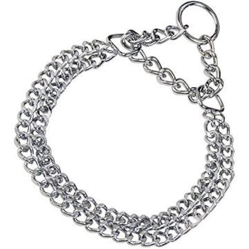 Collier double pour chien - HS Sprenger - Acier plaqué - 2 mm - Multicolore - Taille moyenne