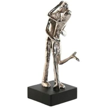 Figurine décorative - HOME ESPRIT - Couple - Noir argenté - 14 x 10 x 29 cm - Intérieur