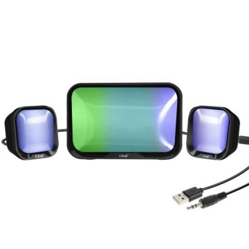 Enceinte PC Bluetooth avec Prise Jack 3.5mm LinQ Noir