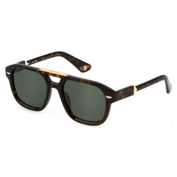 Lunettes de Soleil Police MONUMENT 1 SPLL19 55/20/145 SHINY DARK HAVANA/GREEN acétate unisexe MONUMENT 1 SPLL19