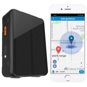 Traceur GPS Voiture 4G Solaire Étanche Longue Autonomie YONIS Noir