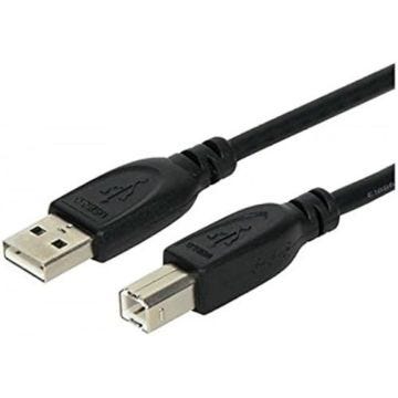 Câble USB 2.0 A/B - 3GO - Noir - 1,8 m - Compatible imprimante - Haute qualité