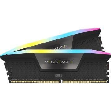 Mémoire DDR5 - CORSAIR - Vengeance RGB - 96Go (2x48Go) - 5200 MHz - Éclairage RGB personnalisable