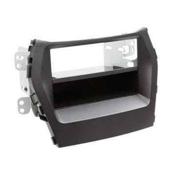 Adaptateur de façade 2-DIN avec vide poche Hyundai Santa Fe > noir