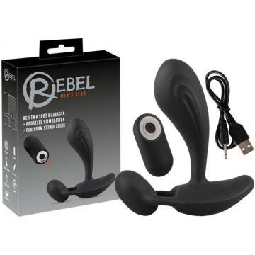 Vibromasseur de Prostate USB Télécommandé Rebel - mixte / adulte Noir