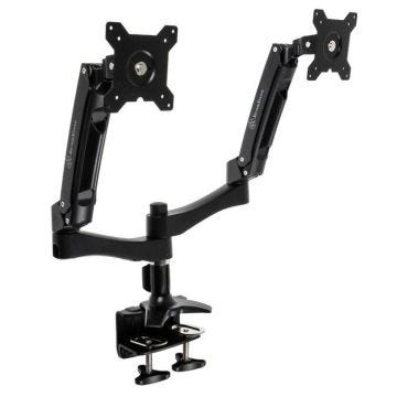 SilverStone SST-ARM22BC - Two ARM LCD LED support de montage pour écran, réglable, avec une rotation de 360°, s'incline vers le h...