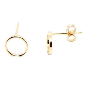 Boucles d'oreilles femme - BRILLAXIS - Boucles d'oreilles motif cercle or jaune 18 carats - Couleur de la matière:Jaune