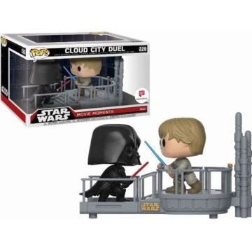 Figurines Funko Pop! Star Wars: Cloud City Duel - FUNKO - Bobble Head en vinyle de 9 cm - Gris et noir