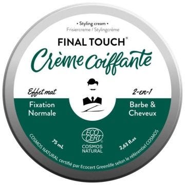 Crème cheveux & barbe 2-en-1 pour homme de Monsieur BARBIER Fixation noramle effet mat 100% naturelle, française, végane