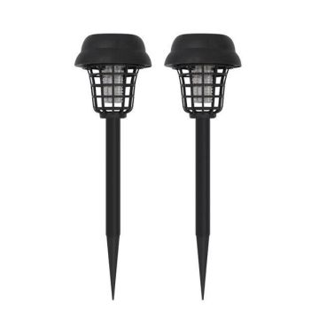 ANTI-MOUSTIQUE,2pcs--lampe solaire anti moustique UV LED, 1 à 4 pièces, luminaire répulsif pour pelouse de jardin, insecticide, usag