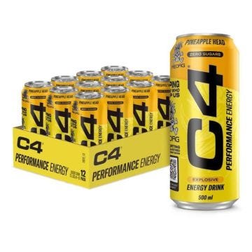 Boissons énergisantes Cellucor - Boisson C4 Energy - Pineapple Head Pack de 12