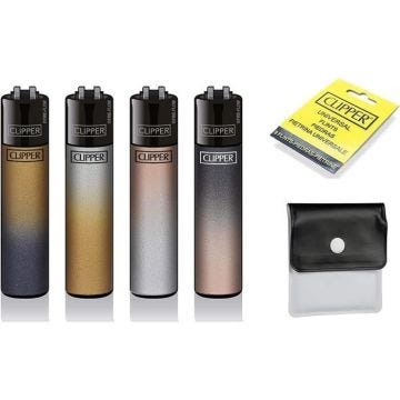 SweedZ Briquet Clipper Gradient Premium avec 9 pierres + cenier.208