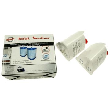 Cartouche anti-calcaire - MOULINEX - 2 pièces - Blanc - Pour Fer à réservoir XL Purely & Simply