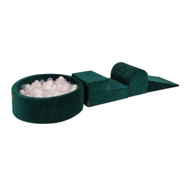 MeowBaby® Parcours Motricité 3 éléments avec Piscine à Balles 90x30cm, Vert Foncé: Blanc-Transparent MeowBaby® Parcours Motricité 3 éléments avec Piscine à Balles 90x30cm, Vert Foncé: Blanc-Transparent