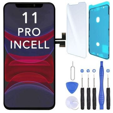 Ecran INCELL Remplacement pour iPhone 11 Pro +Joint d'Ecran Verre Trempe, Outils