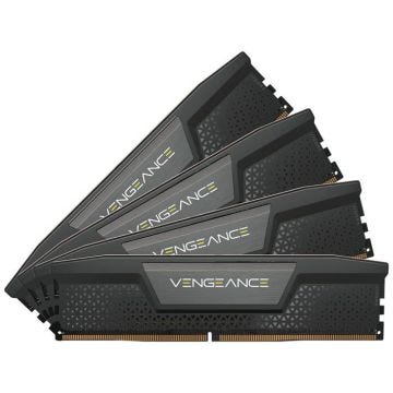 Corsair Vengeance DDR5 64 Go (4 x 16 Go) 6000 MHz CL36 - Noir - Kit Quad Channel 4 barrettes de RAM DDR5 PC5-48000 - CMK64GX5M4B6000