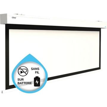 Écran motorisé sans fil, Format 16:9, Taille 130 x 232 cm