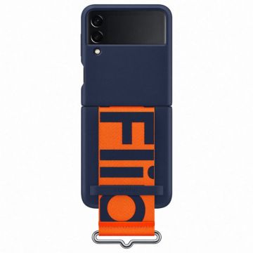 Coque - SAMSUNG - Z Flip3 - Silicone - Souple - Bleu Navy