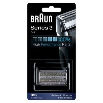 Tête de rasoir Braun Series 3 Pièce De Rechange Argentée - Compatible avec les rasoirs Series 3