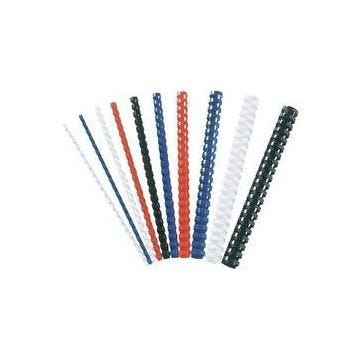 Baguettes de reliure plastiques, A4, 25mm blanc