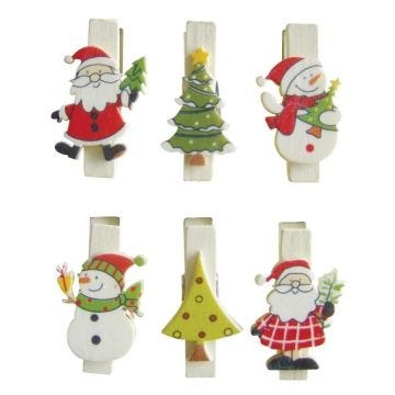 7 pinces à linge magnétiques - Noël 1 - Graines créatives