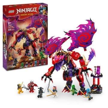 LEGO NINJAGO 71832 Croc-de-tonnerre : le dragon du chaos - Jeu de construction dès 8 ans