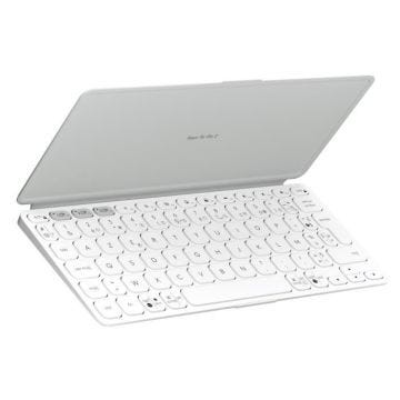 Clavier portable - Sans fil - Logitech - Keys-To-Go 2 - pour Tablette - AZERTY - Gris Clair
