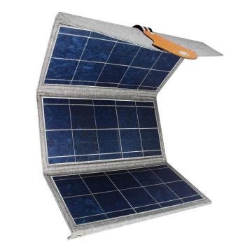 Chargeur Solaire 20W Pochette Portable et Pliable 2x USB 4smarts - Gris - 540268 - Waterproof IP65